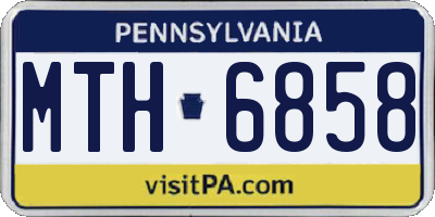 PA license plate MTH6858