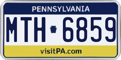 PA license plate MTH6859