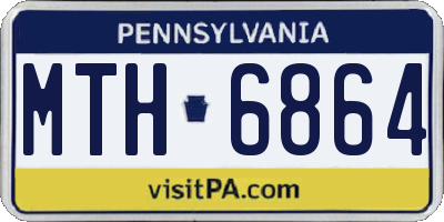 PA license plate MTH6864