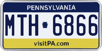 PA license plate MTH6866