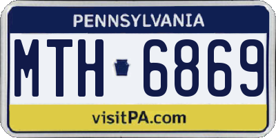 PA license plate MTH6869