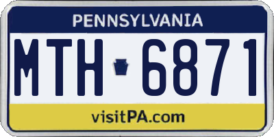 PA license plate MTH6871