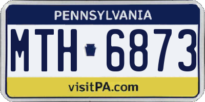 PA license plate MTH6873