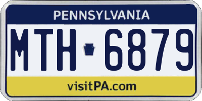 PA license plate MTH6879