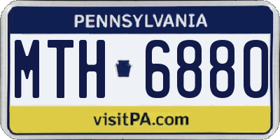 PA license plate MTH6880
