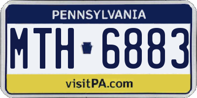 PA license plate MTH6883