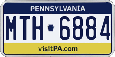 PA license plate MTH6884