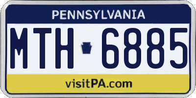 PA license plate MTH6885