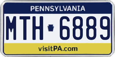 PA license plate MTH6889