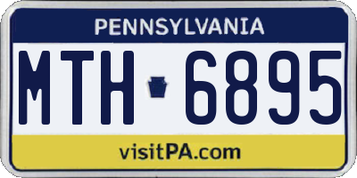 PA license plate MTH6895