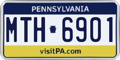 PA license plate MTH6901