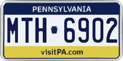 PA license plate MTH6902
