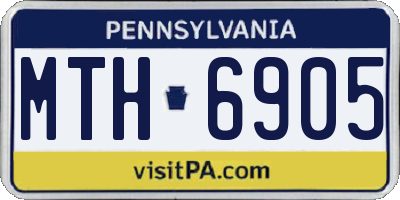 PA license plate MTH6905