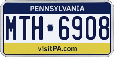 PA license plate MTH6908