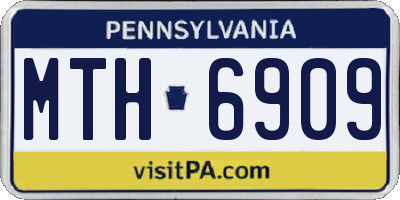PA license plate MTH6909
