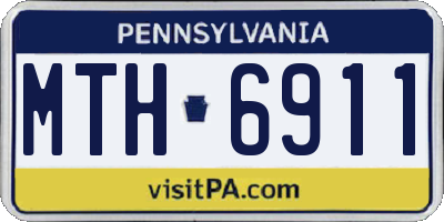 PA license plate MTH6911