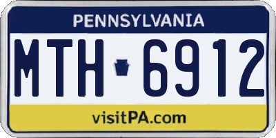 PA license plate MTH6912