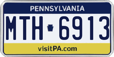 PA license plate MTH6913