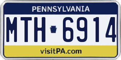PA license plate MTH6914