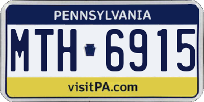 PA license plate MTH6915