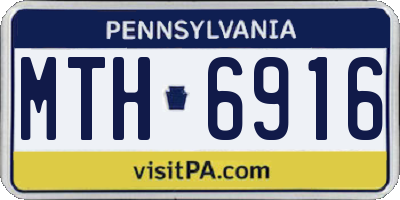 PA license plate MTH6916