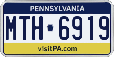 PA license plate MTH6919