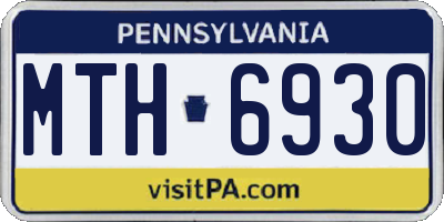 PA license plate MTH6930