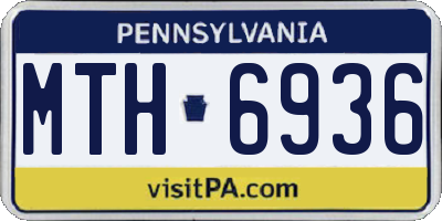 PA license plate MTH6936