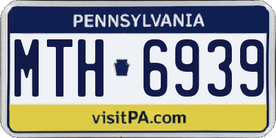 PA license plate MTH6939