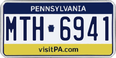 PA license plate MTH6941