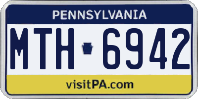 PA license plate MTH6942