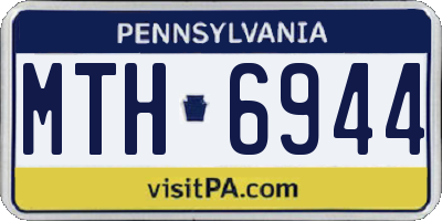 PA license plate MTH6944