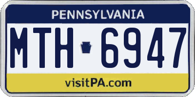 PA license plate MTH6947
