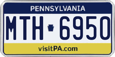 PA license plate MTH6950