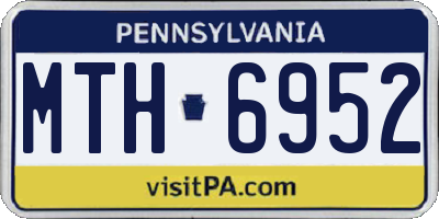 PA license plate MTH6952