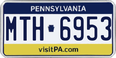 PA license plate MTH6953