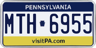 PA license plate MTH6955