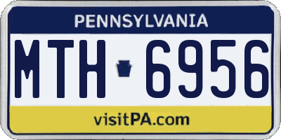 PA license plate MTH6956