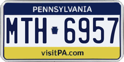 PA license plate MTH6957