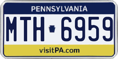 PA license plate MTH6959