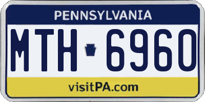 PA license plate MTH6960