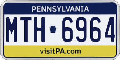 PA license plate MTH6964