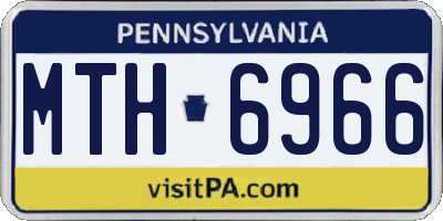 PA license plate MTH6966