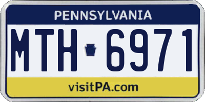 PA license plate MTH6971