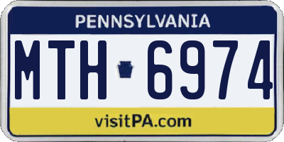 PA license plate MTH6974