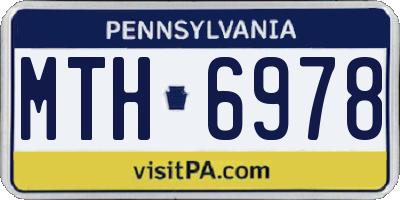 PA license plate MTH6978