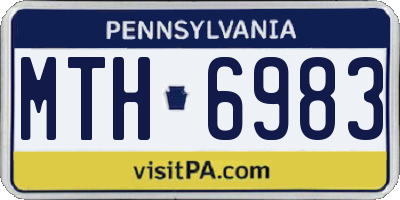 PA license plate MTH6983