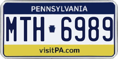 PA license plate MTH6989