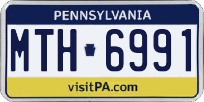 PA license plate MTH6991