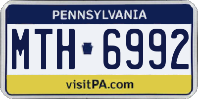 PA license plate MTH6992